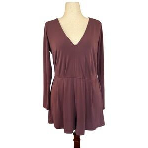 Forever 21 Romper | Long Sleeve, Plus Size, Mauve